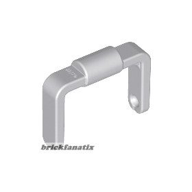   Lego Minifigure, Utensil Bucket 1 x 1 x 1 Handle / Scooter Stand, Light gray