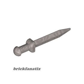   Lego Minifigure, Weapon Sword, Roman Gladius with Thin Crossguard, Flat silver