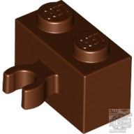 Lego BRICK 1X2 W. HORIZONTAL, Reddish brown