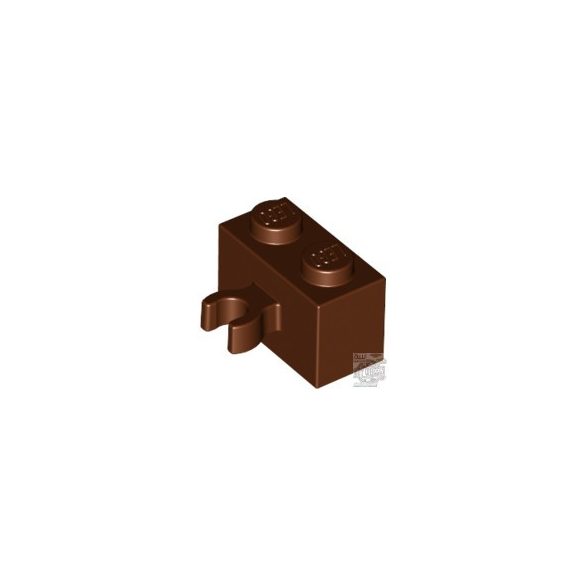 Lego BRICK 1X2 W. HORIZONTAL, Reddish brown