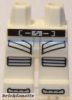 Lego figura leg - Hips and Legs with Black and Silver Belt and Silver Panels Pattern