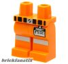 Lego figura leg - Hips and Legs with Belt, Reflective Stripes and 'EMMET' Name Tag Pattern