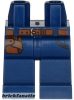 Lego minifigure leg - Hips and Legs with Reddish Brown Belt and Hip Holster on Right Side Pattern