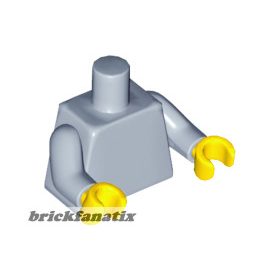 Lego minifigure Torso Plain / Sand Blue Arms / Yellow Hands