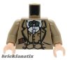 Lego minifigure torso - Indiana Jones Vest, Jacket, Dark Green Bow Tie, and Diary in Pocket Pattern / Dark Tan Arms / Light Nougat Hands