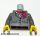 Lego figura torzo - Suit Jacket, Two Buttons, Pink Shirt and Magenta Scarf Pattern/ Dark Bluish Gray Arms / Yellow Hands