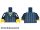 Lego figura torzo - Suit Pinstripe Jacket and Gold Tie Pattern / Dark Blue Arms / Yellow Hands