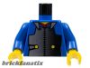 Lego figura torzo - Torso Castle Ninja Armor Plate, Red Collar Pattern (Samurai) / Blue Arms / Yellow Hands
