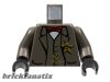 Lego figura torzo - Torso Western Sheriff Star Badge, Vest, Red Bow Tie and Watch Fob Pattern (Sheriff) / Dark Gray Arms / Black Hands