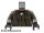 Lego figura torzo - Torso Western Sheriff Star Badge, Vest, Red Bow Tie and Watch Fob Pattern (Sheriff) / Dark Gray Arms / Black Hands