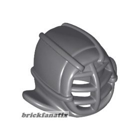   Lego Minifigure, Headgear Ninjago Kendo Helmet, Dark bluish gray