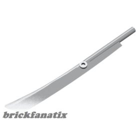   Lego Propeller 1 Blade 10L with Bar (Sword Blade), Flat silver