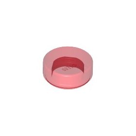 Lego Tile, Round 1 x 1, Transparent red