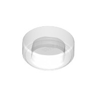 Lego FLAT TILE 1X1, ROUND, Transparent clear