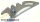 Lego Minifigure, Weapon Crescent Blade, Serrated with Bar, Flat Silver