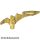 Lego Minifigure, Weapon Crescent Blade, Serrated with Bar, Gold