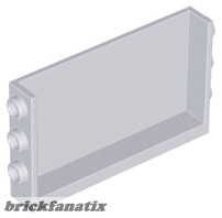 Lego Panel 1 x 6 x 3 with Studs on Sides, Light grey