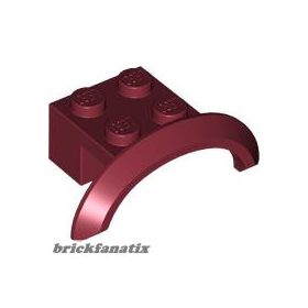 Lego BRICK 2X4X1 W. SCREEN NO. 2, Dark red