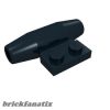 Lego Engine, Smooth Small, 1 x 2 Side Plate with Axle Holders and Slot, Black