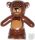 Lego Teddy Bear with Black Eyes, Nose and Mouth, Medium Nougat Stomach and Muzzle and Red Bow Tie Pattern