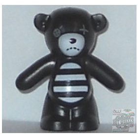   Lego Teddy Bear with Dark Bluish Gray Button Eye and White Muzzle and Striped Stomach Pattern