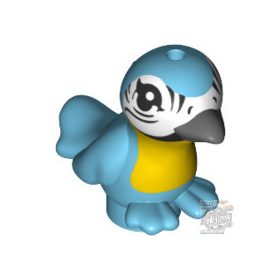   Lego Bird, Friends / Elves with Bright Light Orange Chest, Black Eyes and Dark Bluish Gray Beak Pattern