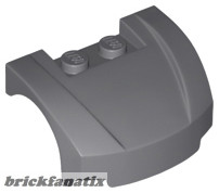 Lego Vehicle, Mudguard 3 x 4 x 1 2/3 Curved Front, Dark grey