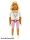 Lego figura Belville Female - White Top with Green Leafy Collar Pattern, Light Yellow Hair