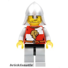   Lego figura Castle - Kingdoms - Lion Knight Quarters, Helmet with Neck Protector, Crooked Smile and Scar