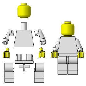 LEGO Figura torzók, fejek és lábak