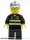 Lego figura City - Fire - Reflective Stripes, Black Legs, Silver Fire Helmet, Silver Sunglasses