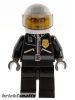 Lego figura City - Police - City Leather Jacket with Gold Badge, White Helmet, Trans-Brown Visor, Orange Sunglasses
