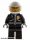 Lego figura City - Police - City Leather Jacket with Gold Badge, White Helmet, Trans-Brown Visor, Orange Sunglasses