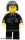 Lego figura City - Police - City Suit with Blue Tie and Badge, Black Legs, Black Bob Cut Hair