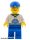 Lego figura City - Town - White Hoodie with Medium Blue Pocket, Blue Legs, Blue Short Bill Cap