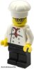 Lego figura City - Chef - White Torso with 8 Buttons, Black Legs, Glasses