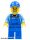 Lego figura City - Town - Overalls with Tools in Pocket Blue, Blue Cap with Hole, Brown Moustache and Goatee