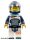 Lego figura City - Space - Astronaut - Female, White Spacesuit with Dark Blue Arms, Dark Blue Helmet, Trans-Clear Visor, Dark Azure Jet Pack