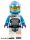 Lego figura City - Space - Astronaut - Female, White Spacesuit with Dark Azure Arms, Dark Azure Helmet, Trans-Clear Visor, Dark Azure Jet Pack, Glasses