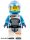 Lego figura City - Space - Astronaut - Male, White Spacesuit with Dark Azure Arms, Dark Azure Helmet, Trans-Clear Visor, Dark Azure Jet Pack, Smirk