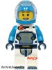 Lego figura City - Space - Astronaut - Female, White Spacesuit with Dark Azure Arms, Dark Azure Helmet, Trans-Clear Visor