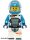 Lego figura City - Space - Astronaut - Female, White Spacesuit with Dark Azure Arms, Dark Azure Helmet, Trans-Clear Visor