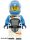 Lego figura City - Space - Astronaut - Male, White Spacesuit with Dark Azure Arms, Dark Azure Helmet, Trans-Clear Visor, Dark Azure Jet Pack, Stubble