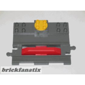   Lego Duplo, Train Track Start / Stop, Dark gray ( Old dark gray )
