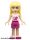 Lego figura Friends Stephanie - Magenta Layered Skirt, White Halter Top with Circles and Stars