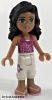 Lego figura Friends Ella - Magenta Halter Top with Flowers, White Cropped Trousers, Bright Pink Sandals