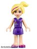 Lego figura Friends - Friends Natasha - Dark Purple Skirt, Dark Purple Top with Comb