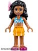 Lego figura Friends Kate - Bright Light Orange Layered Skirt, Dark Azure Bikini Top, Flower
