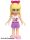 Lego figura Friends Stephanie - Medium Lavender Skirt, White Top with Stars, Magenta Bow