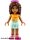 Lego figura Friends Andrea - Light Aqua Layered Skirt, Bright Light Orange Top with Music Notes, Trans-Dark Pink Glasses